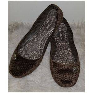 Enmon Size 9 LSU Brown Flats
